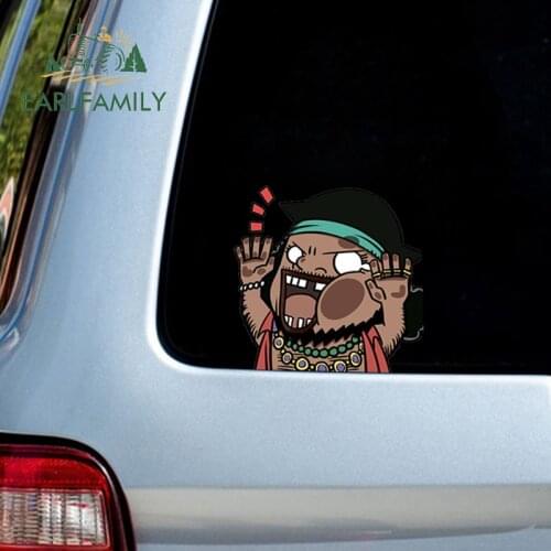 EARLFAMILY 13cm x 13cm For Cartoon Black Beard Personality Creative Car Sticker Vinyl Material Decal Car Accessories Decoration