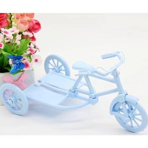 ZOCDOU 1 Piece Rattan Tricycle Statue Little Figurine Crafts Figure Ornament Miniatures