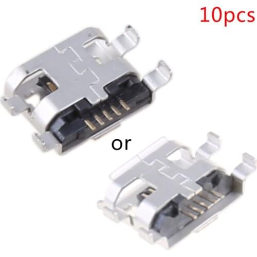 10 Pcs Micro USB Type B Female Socket Connector 5Pin 0.72mm For Phone Tablet Charging L15
