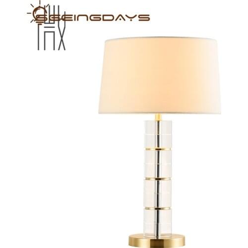 35x55cm free shipping Liujin European-Style Crystal Lamp for Bedroom Bedside Lamp Living Room Study Villa Model House Table Lamp