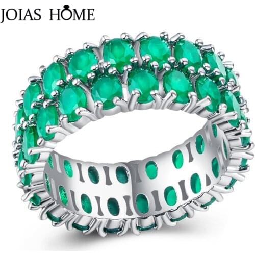 Joiashome Charm Women Ring Retro Style 925 Sterling Silver Fine Jewelry Ruby Emerald Gemstone Fashion Party Gifts Wholesale 2021