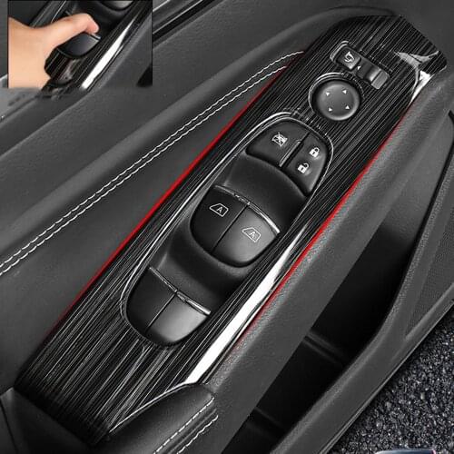 Lsrtw2017 Car Window Switch Control Button Panel Cover Trims for Nissan Teana Altima 2019 2020 2021 Accessories Auto Styling