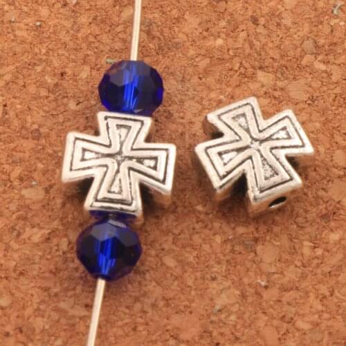 Cross Small Hole Beads Spacers 10X10mm 30pcs Zinc Alloy Alloy Metal Bead Jewelry DIY L1829