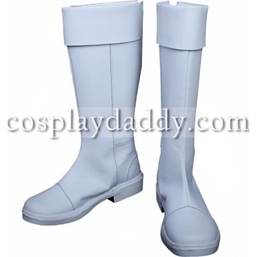 My Hero Academia Todoroki Shoto White Long Cosplay Shoes Boots S008