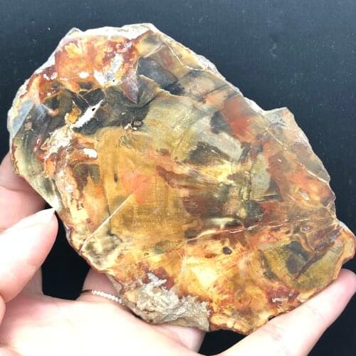 Natural wood fossil polishing irregular crystal pieces of Brazil lingzhi stone treatment of natural quartz pendant mineral home