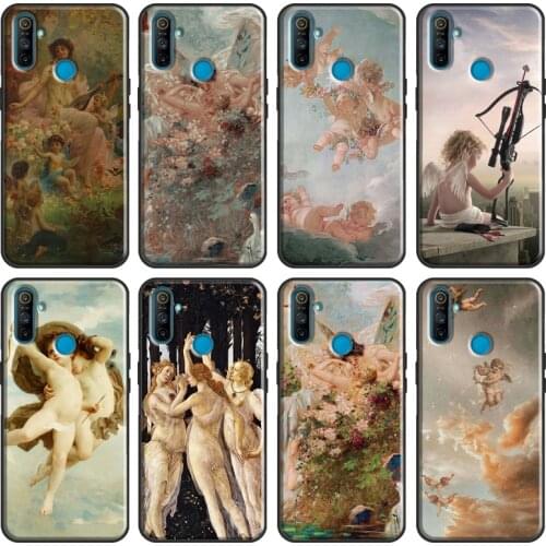 Renaissance Angel Cupid Art Paint Soft For OPPO Realme 7 Pro 6 X7 X50 C11 C3 GT Case For OnePlus Nord 8T 7T 8 Pro Phone Cover
