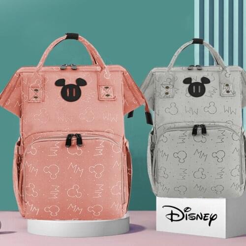 Disney Diaper Bag Large Capacity USB Maternity Backpack Multi-function Waterproof Outdoor Mommy Bag Stroller Backpack For Travel