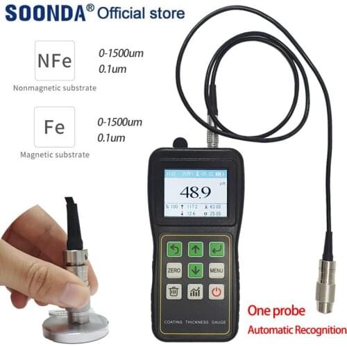2 in 1 Split type Magnetic and Non-magnetic Coating Thickness Gauge Meter Thickness Tester for oxide zinc coating paint coating
