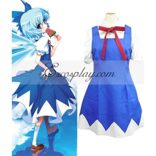 Touhou Project Ice Fairy Cirno Cosplay Costume E001