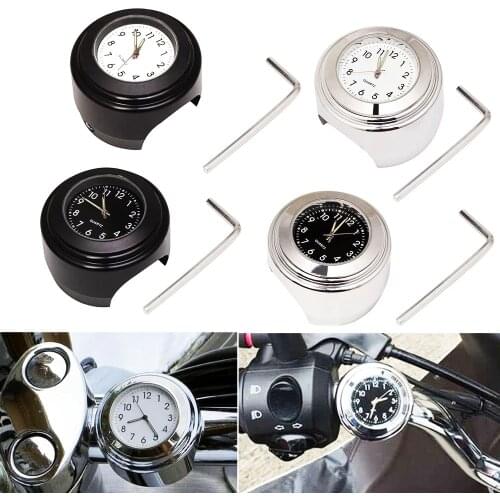 Universal Motorcycle Handle Luminous Clock Hand Timetable Waterproof and Shockproof Aluminum Alloy Car Clock Handlebar Watch