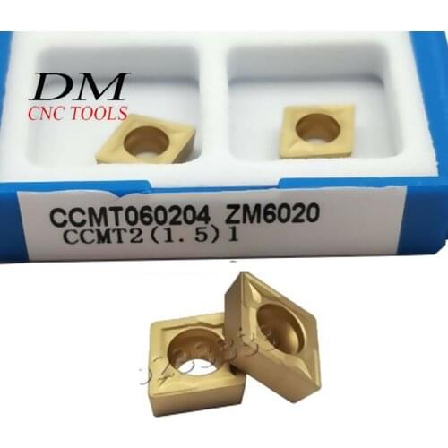 ZIMI )10pcs diamond CCMT060204 / CCMT21.51 ZM6020 CNC Carbide Turning Inserts High-quality
