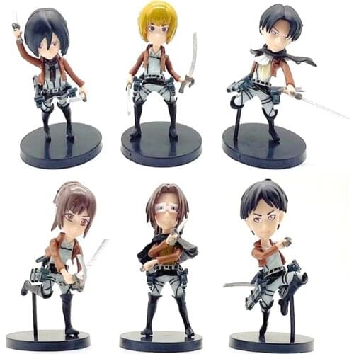 Japan Attack On Titan Anime Action Figure Toys Cartoon PVC Captain Levi Ackerman Figurine Model Doll Toys Kid Christmas Gift