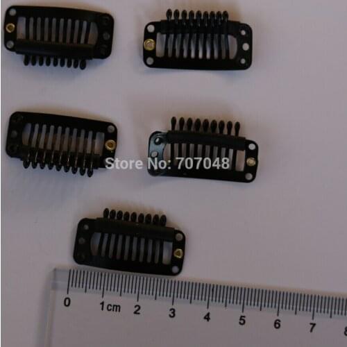 Made in South korea 20pieces/lot Black color 9-teeth Large Hair Clips Wigs Clip hair extension clips hair clips