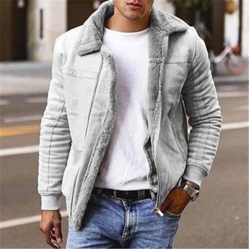 Winter Mens Frosted Velvet Jacket Faux Fur Collar Coats Thick Warm Mens Motorcycle Jacket 2021 New Windproof Leather Coat Male