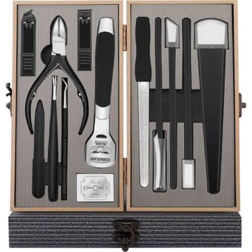 13pcs/set Pedicure Nail Clippers Nail Trimming Tool Set Nail Knife Pusher Nipper Files Trimmer Foot Cuticle Dead Skin Remover