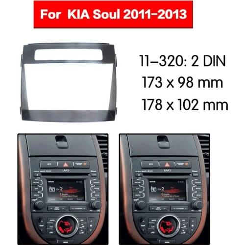 2 Din Fascia For KIA Soul 2011-2013 Radio DVD Stereo Panel Dash Mounting Installation Trim 11-320