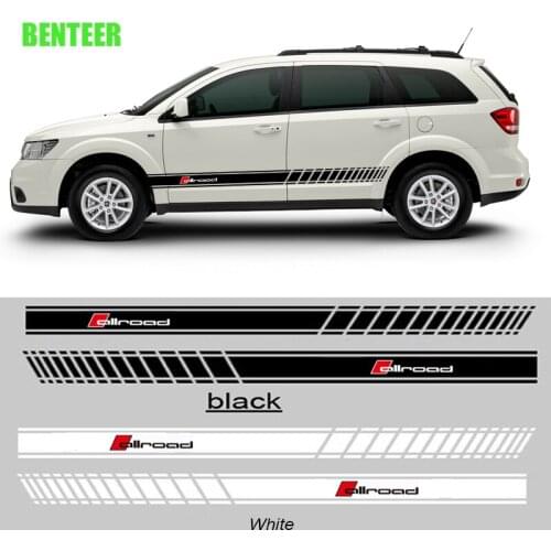 2pcs Allroad Car Side Body Sticker For Audi A4 A6