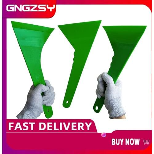 3PCS Long Handle Foot Squeegee Carbon Fiber Vinyl Film Car Wrap Scraper Window Tinting Tools Car Styling Sticker Accessories B73