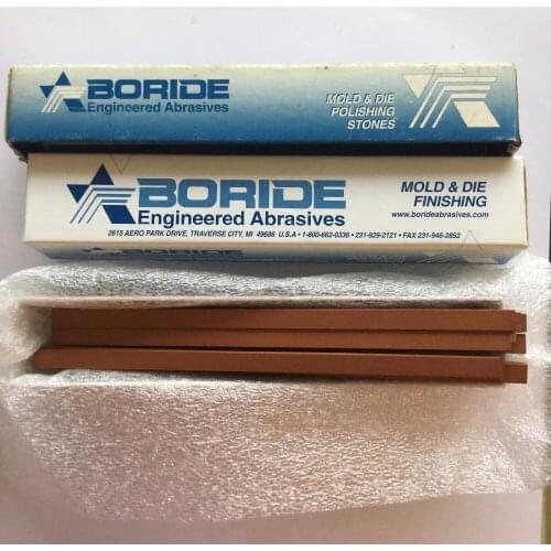 Free Shipping 1/4*1/2*6" AS-9 220# Original USA Boride Engineered Abrasive Tools Mold & Die Polishing Stones 12Pcs/Box