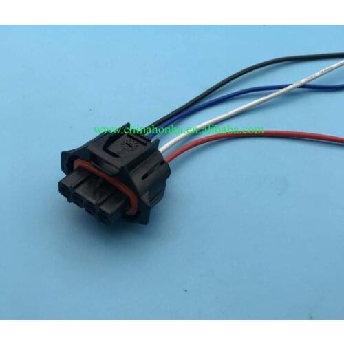 Free shipping 5pcs 4 pin 1928403736 black auto oxygen sensor plug female electronic connector with wire