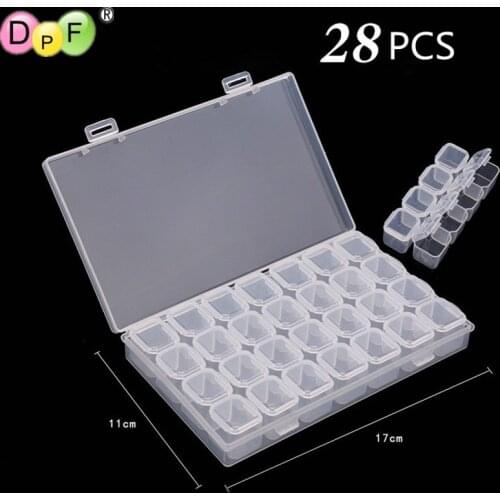 [DIAMOND PAINTING ACCESSORY] 28 Slots Diamond Embroidery Accessory Box Case diamond Cross Stitch Accessory box Tools canvas pain