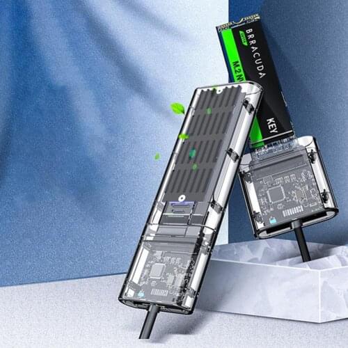 USB3.0 2TB NGFF External Hard Drive Enclosure Box for B-KEY (Sata) Protocol M.2 SDD Computer Cables and connectors