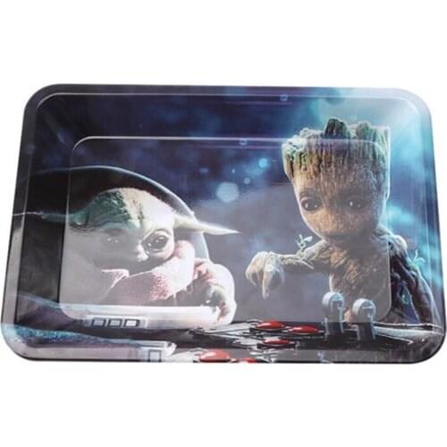 18X12cm Metal Rolling Tray Rolling Tool Tobacco Storage Plate Herb Grinder Tinplate Plate For Smoking Herb Grinder Cigarette