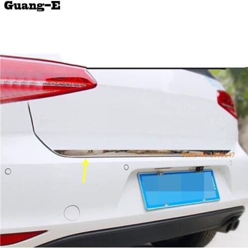 Car Cover Detector Stainless Steel Rear Door Bottom Tailgate Plate Trim Lamp Trunk For VW Golf7 Golf 7 2014 2015 2016 2017