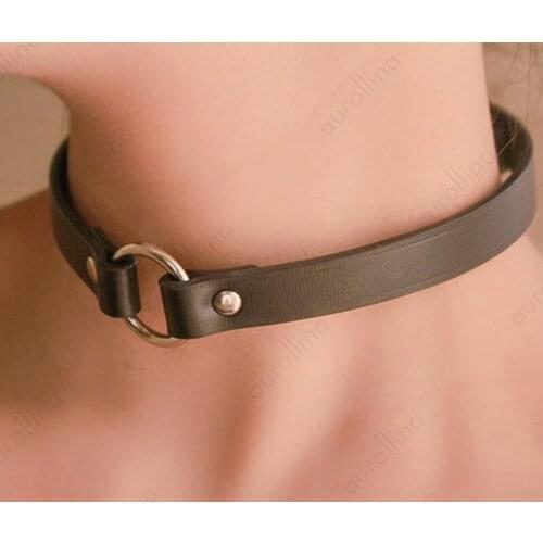 Real Leather BDSM Toys Tool Kits Bondage Genuine Leather Necklace Adult Games Sadism Choker Adult Toys Leather Neck Lace SM