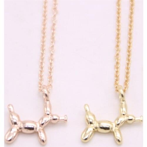 Lovely animal element balloon pendant necklace Balloon dog pendant necklace designed for women