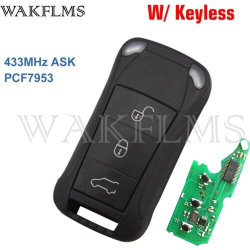 Full Smart Keyless Entry Flip Remote Car Key Fob 433MHz PCF7953A For Porsche For Cayenne 2005 2006 2007 2008 2009 2010 2011
