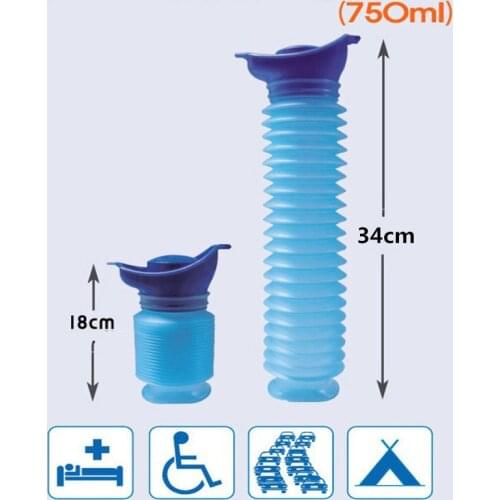 2020 New 1Pc 750ML Portable Adult Urinal Outdoor Camping Travel Urine Car Urination Pee Soft Toilet Urine Help Men Women Toilet