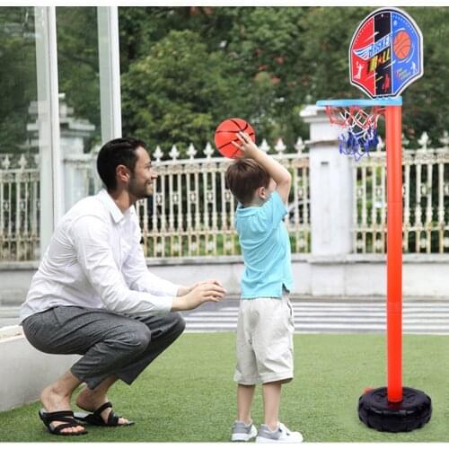 Adjustable Basket Outdoor Sports Children Basketball Playing Set Basket Goal Indoor Interaction Boy Kids Yard Game Toys