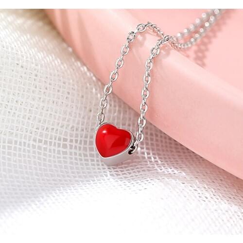 Luxury Trendy Silver Color Heart Necklaces Pendants For Women Long Chain Choker Necklace Collares Collar 2019