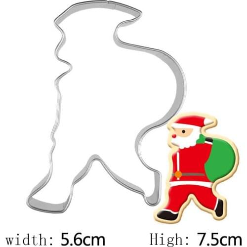 Christmas Santa stainless steel cookie cutters cooking tools Fondant Biscuit Paste Mold Cake Decorating Resin sugar Candy