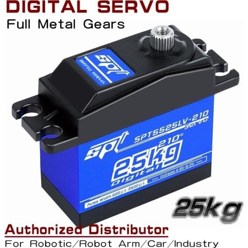 SPT5525LV 25kg 210/320 Digital Servo Standard Metal Gear Case Servo Large Torque For Robot Arm Airplane Industry