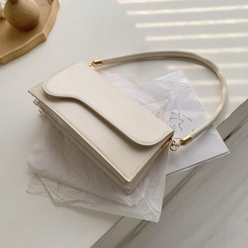 Simple Style Small PU Leather Crossbody Bags For Women 2020 Elegant Baguette Bag Shoulder Handbags Female Travel Hand Bag