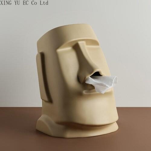 Nordic Portrait Tissue Box Personality Home Decoration Decoration Living Room Dining Table Drawer Box Decoration Accessories