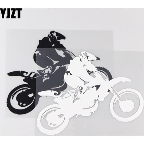YJZT 18.5CM*14.8CM Motorcycle Stunt Leap Personality Vinyl Decal Car Sticker 1A-0025
