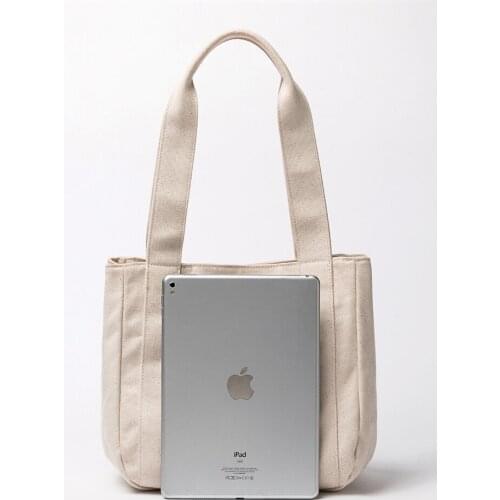 Designer Lady Handbags Large Capacity Tote Big Shopper Bag Simple Female Purses Commute 2022 Casual Canvas Women Shoulder Bags