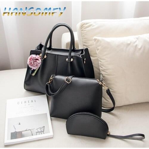 Women Handbags 2019 New Quality upgrade Buy One Get 3 PU Leather Fashion Sweet Ladies Shoulder Bags Six Colors bolsa ML-86