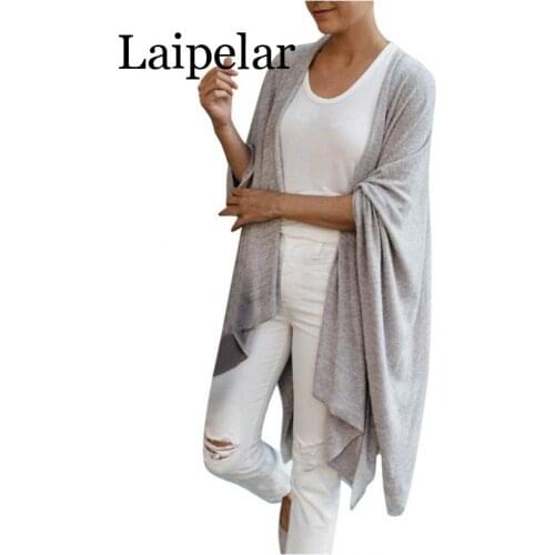 Knitted Sweater Women Long Sleeve Casual Open Front Cardigan Irregular Coat Outerwear pull femme nouveaute 2020 winter