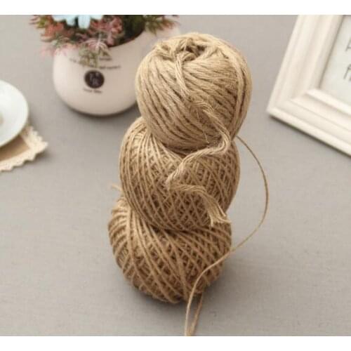 1mm, 2mm, 3mm Packing Linen rope tag diy photo wall dedicated hand-woven hemp rope natural decorative materials packaging ST0007