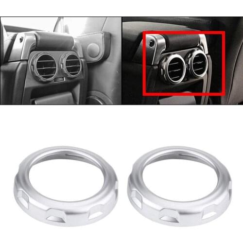 2Pcs Car Rear Air Outlet Vent Ring Trim Sticker For Land Rover Discovery 4 2009-2016 /Range Sport 2005-2013 Prevent Dust Scratch