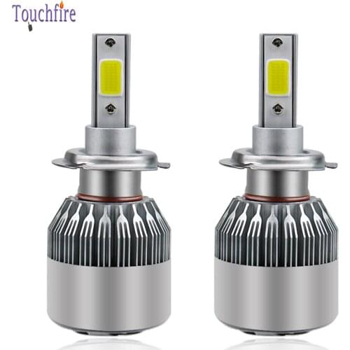​2pcs C6 Car Headlight H1 LED H4 Hi-Lo LED H7 H11 H27 9006 9005 60W 8000LM 6000K 12V Auto Headlamp Fog Light Bulb led automotivo
