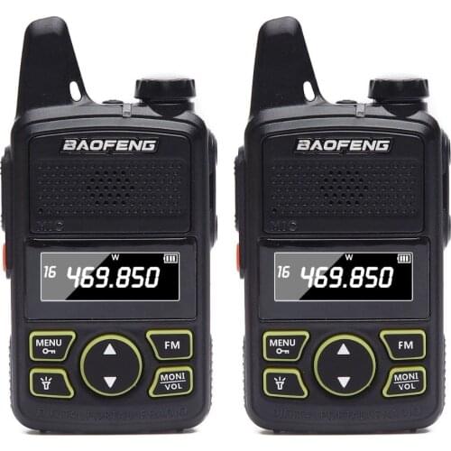2pcs Baofeng BF-T1 Super Mini Walkie Talkie UHF 400-470mhz Portable Two Way Radio Ham CB BF T1 Handheld Transceiver Transmitter