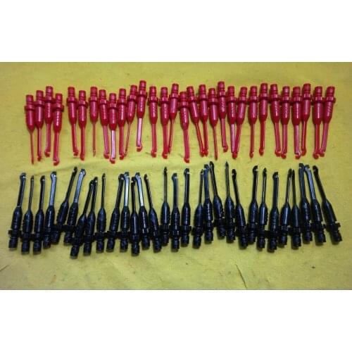 60pcs /lot 4mm Socket Insulation Piercing Needle wire Piercing Pin Test Probes Red/Black