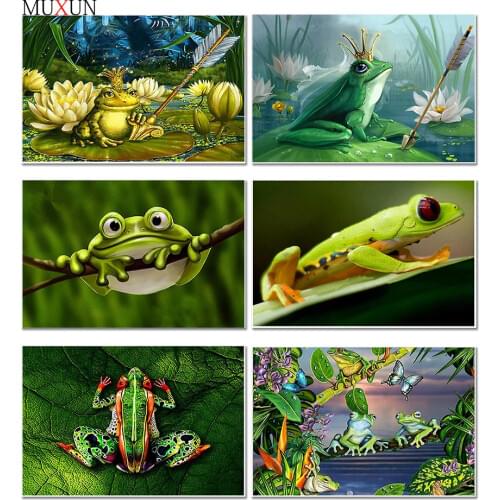 Full Diamond Embroidery Frog Prince 5D Diy Special Shaped Diamond Painting Frog Diamond Mosaic Paintings Animal Home Decor Er061