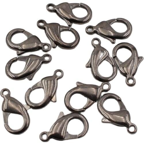 APDGG 10 Pcs Labster Copper Gunmetal Gold Plated Clasps For Pearl Bracelets Necklaces Making DIY Craft Accessories