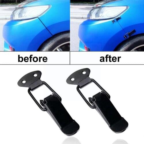 Auto Universal Bumper Security Hook Lock Clip personality Car black Clip Truck Kit Fasteners Release Quick Hood Hasp For Ra J4D7